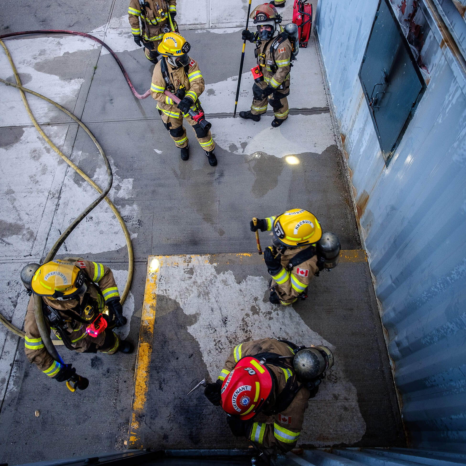 A group of our firefighters during a training exercise