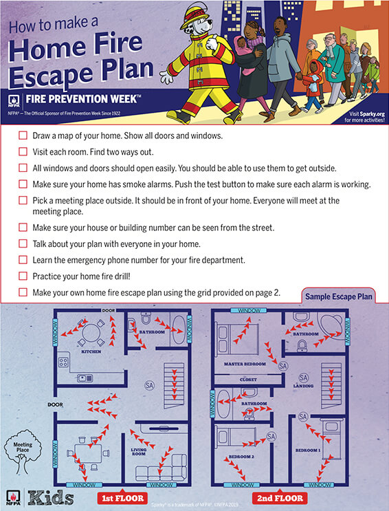 Preview of How to Make a Home Fire Escape Plan, 7.4MB PDF